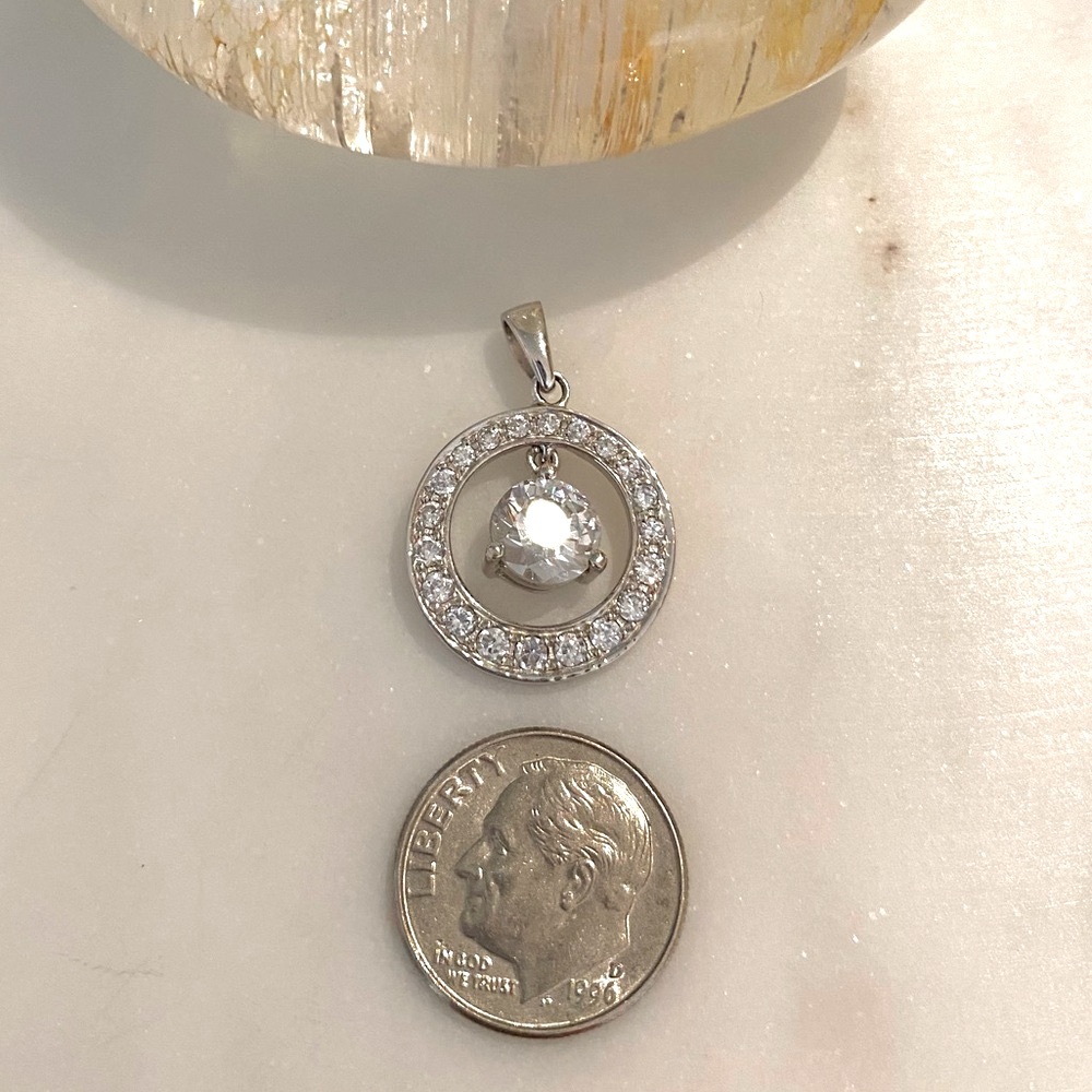 New- Sterling Silver CZ Pendant